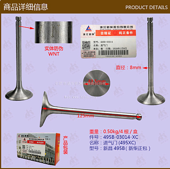 Впускной клапан (495XC)